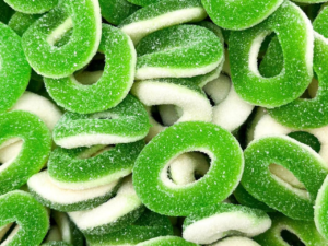 Candy Sour Apple Rings Kilo