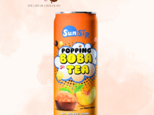 Sun Sip Peach Popping Boba 325ml