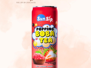 Sun Sip Strawberry Popping Boba 325ml