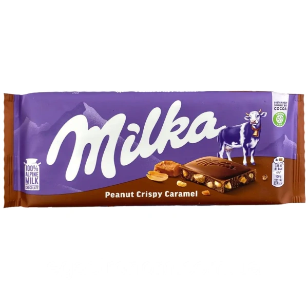 Milka Peanut Crispy Caramel 90g