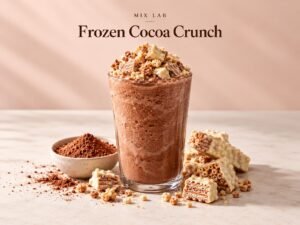 Frozen Cocoa Crunch Mix Lab — icy cocoa and white chocolate wafer crunch